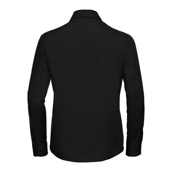 Russell Collection Dames/Dames Poplin Easy-Care Overhemd met Lange Mouwen (Zwart) - Image 2