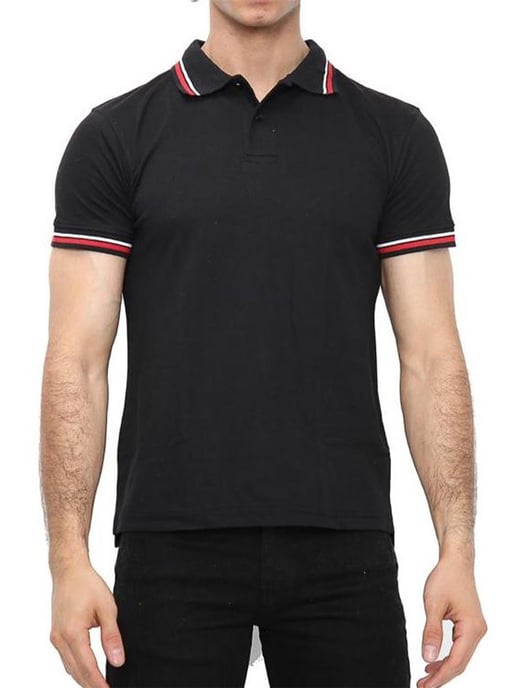 Kruze van Enzo | Heren Poloshirt met Korte Mouwen - Zwart - Image 1