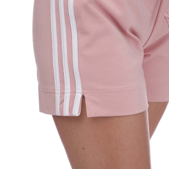 Women's adidas Essentials Slim 3-Stripes Shorts in Pink