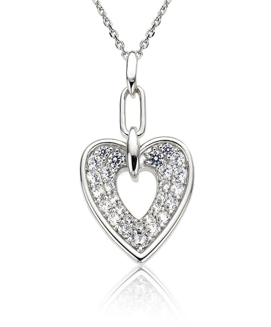 Orphelia Dames 925 Sterling Zilveren Set: Ketting-Hanger + Oorknoppen - Zilver SET-5959 - Image 3