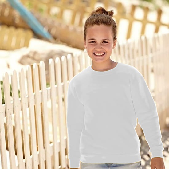 Fruit Of The Loom Kids Unisex Classic 80/20 Set-In Sweatshirt (White)