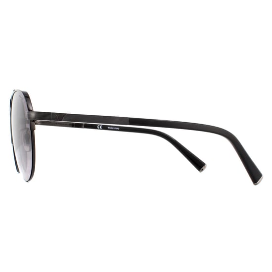 Police Aviator Mens Shiny Gunmetal Smoke Gradient Sunglasses