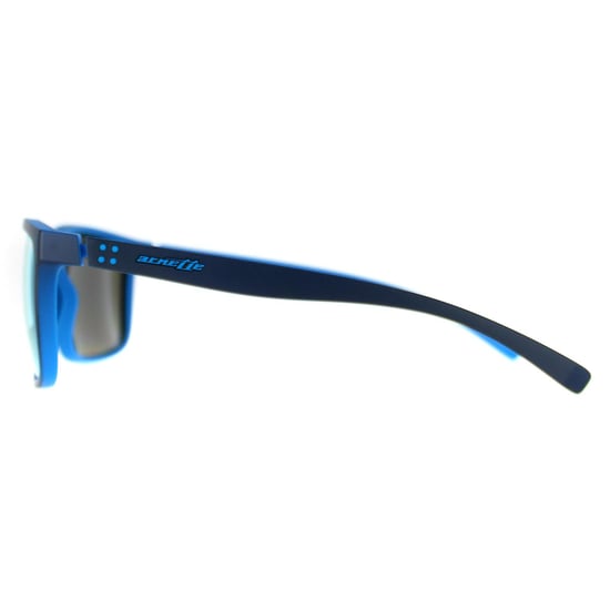 Arnette Rectangle Unisex Matte Top Navy On Light Blue Dark Grey Mirror Water Polarized Stripe AN4251