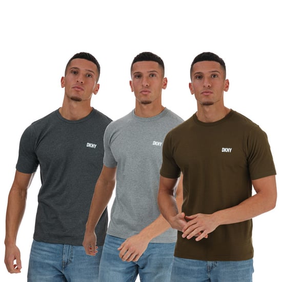 Men's DKNY Giants 3 Pack Lounge T-Shirts in olive