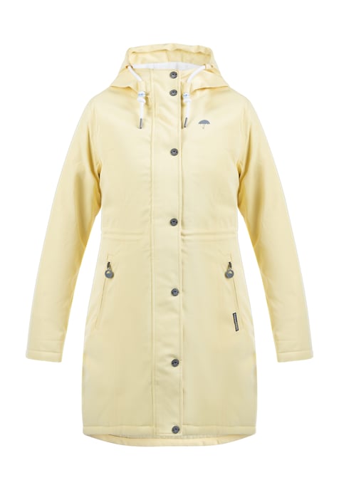 Schmuddelwedda Winter parka Dames lichtgeel - Image 1