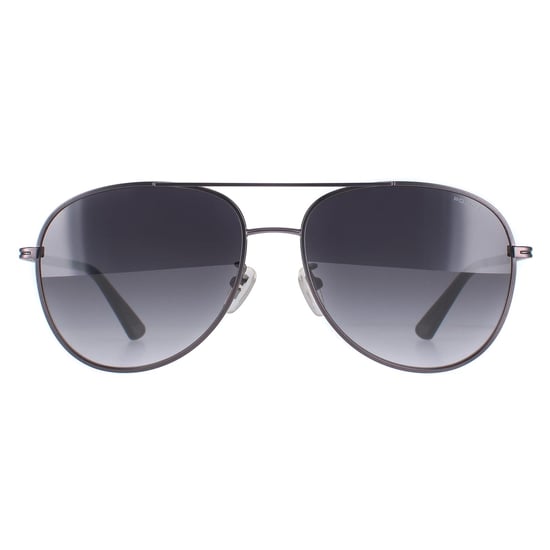 Police Aviator Mens Matte Gunmetal Smoke Grey Gradient SPL777C Chief 1