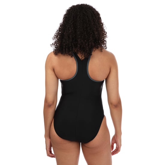 Women's Speedo Hyperboom Racerback Swimsuit in Black Grey