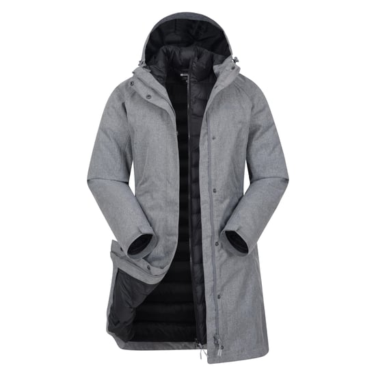 Mountain Warehouse Womens/Ladies Alaskan Long 3 in 1 Jacket (Grey) - Image 1