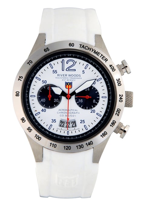 River Woods: Womens White Watch
