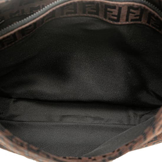 Vintage Fendi Zucchino Canvas Shoulder Bag Brown - Image 4