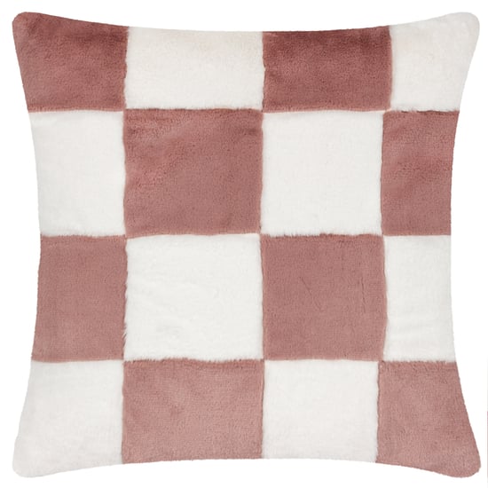 Heya Home Cozee Check Faux Fur Cushion Cover