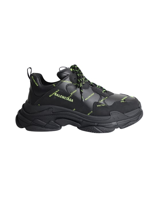 Balenciaga Triple S Allover Logo in Black Synthetic - Image 1