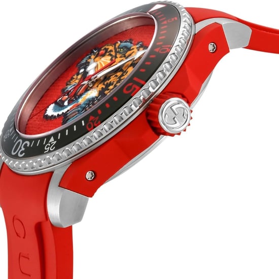 Gucci YA136315 Dive Red Tiger Head Dial Men's Watch