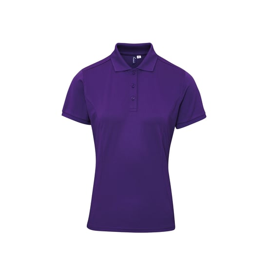 Premier Dames/dames Coolchecker Plus Piqu Polo met CoolPlus (Paars) - Image 1