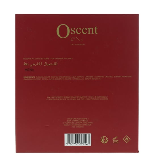 Alexandre.J Oscent Rouge Eau de Parfum 100ml Spray