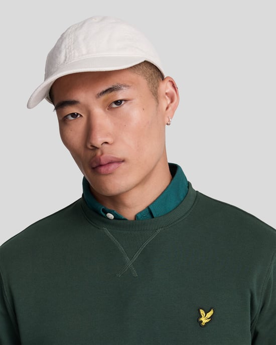 Sweatshirt med rund hals för herrar i grönt - Image 4