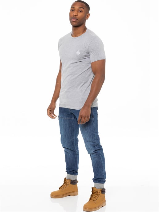 Kruze | Mens Cuffed Jeans - Blue
