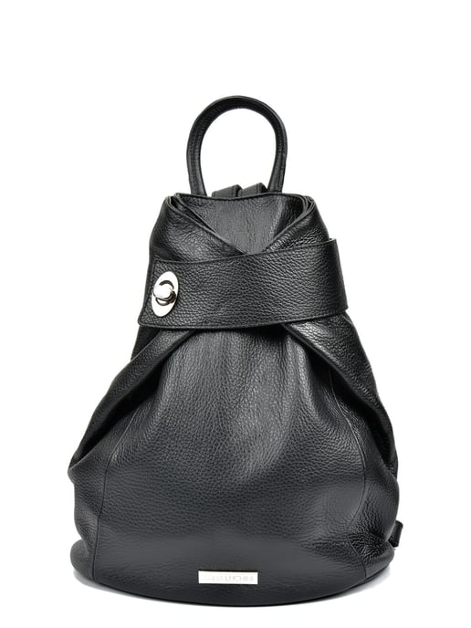 Anna Luchini SS22 AL 1083 Black Leather Bag - Image 1