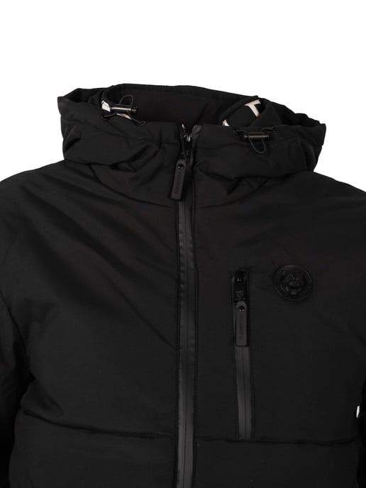 Plein Sport Gewatteerde Kleine Circulaire Logo Gepersonaliseerde Zwarte Jas - Image 3