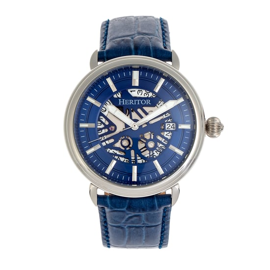 Heritor Automatic Mattias Leather-Band Watch w/Date - Image 1