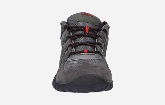 Hi-Tec Quadra II Heren Suède Wandelschoenen In Houtskool/Levendig Rood - Image 4