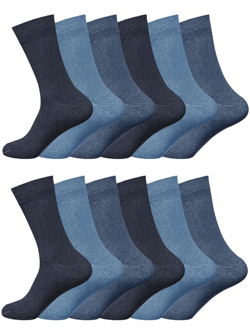 Enzo | 12 Pairs Mens Cotton Socks - Image 1