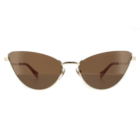 Gucci Cat Eye Dam Guld Bruna Solglasögon - Image 1