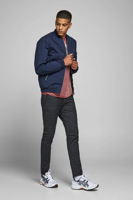 JACK & JONES ESSENTIALS bomberjack JJERUSH navy blazer - Image 5