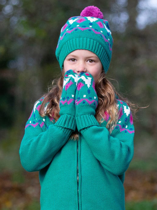 Kite Clothing Jurassic Hat And Mitts Jade