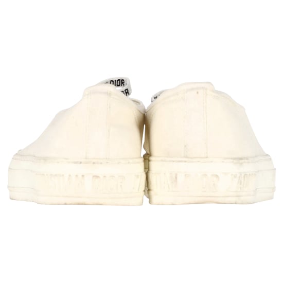 Christian Dior Walk’N’Dior Sneakers i vitt bomullscanvas - Image 4