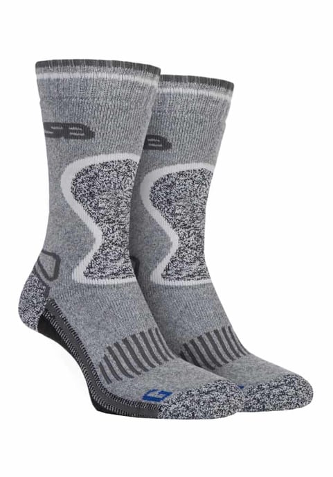 Storm Bloc - 2 Pairs Mens Heavy Duty Winter Warm Padded Thermal Wool Blend Socks for Hiking - Image 1