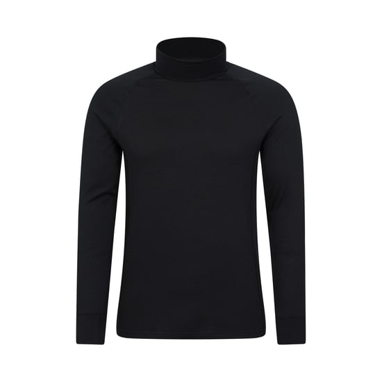 Mountain Warehouse Heren Summit Merinowollen Coltrui Thermo Top (Zwart) - Image 1