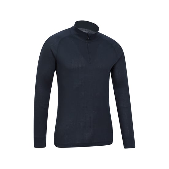 Mountain Warehouse Mens Talus Zip Neck Long-Sleeved Thermal Top (Navy)