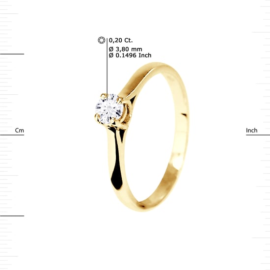 DIADEMA - Ring - Diamonds - Single Cut Quality - Yellow Gold