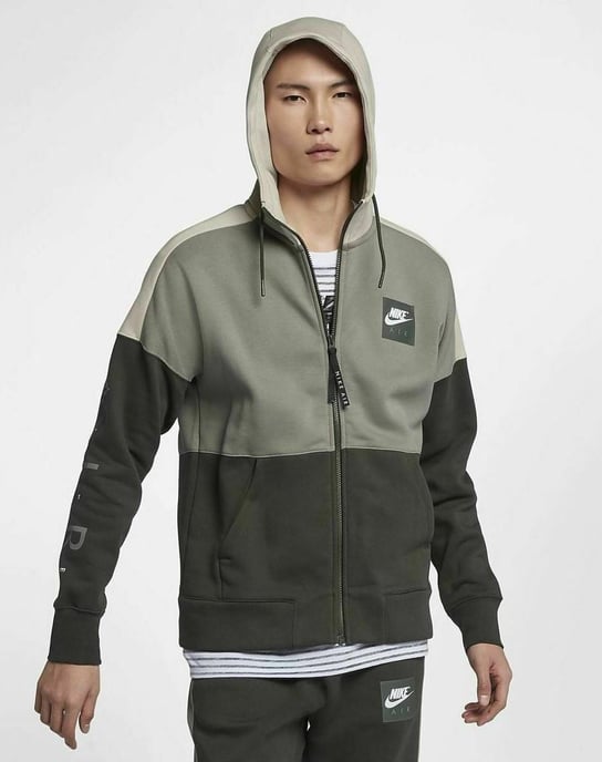 Nike Air Fleece hoodie met volledige rits voor heren Olijfgroen - Image 1