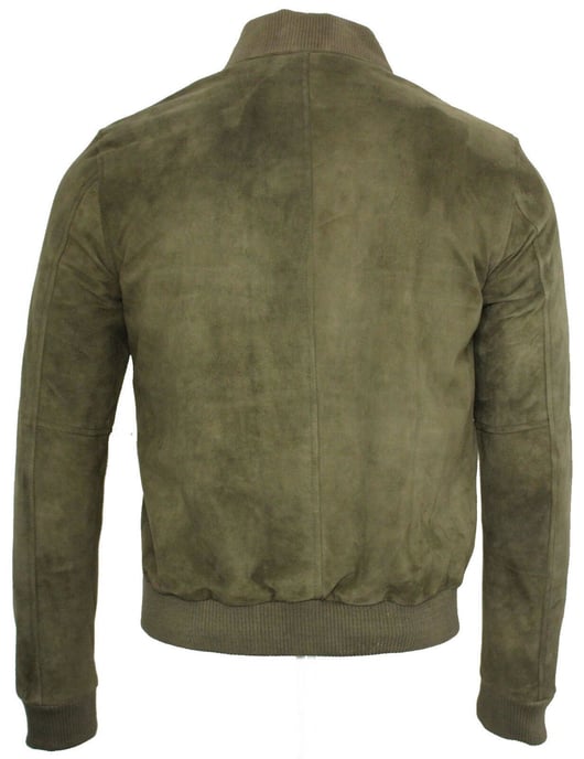 Varsity bomber jacket made of soft suede