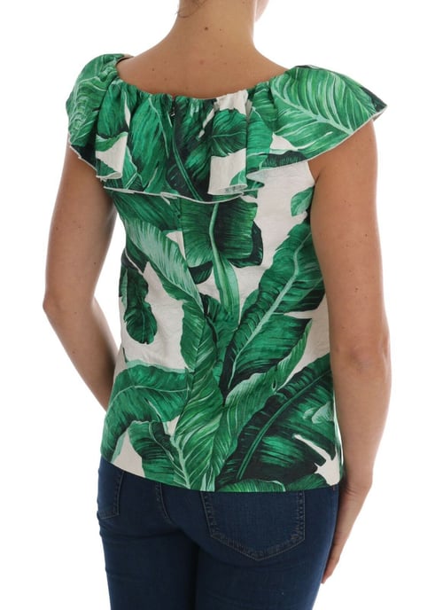 Dolce & Gabbana Kvinnors Ananas Banan Paljetter Blus - Image 3