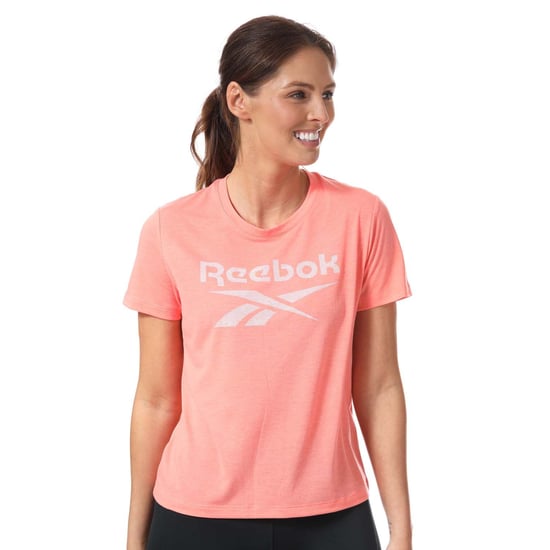 Women's Reebok Workout Ready Supremium Big Logo T-Shirt in Coral