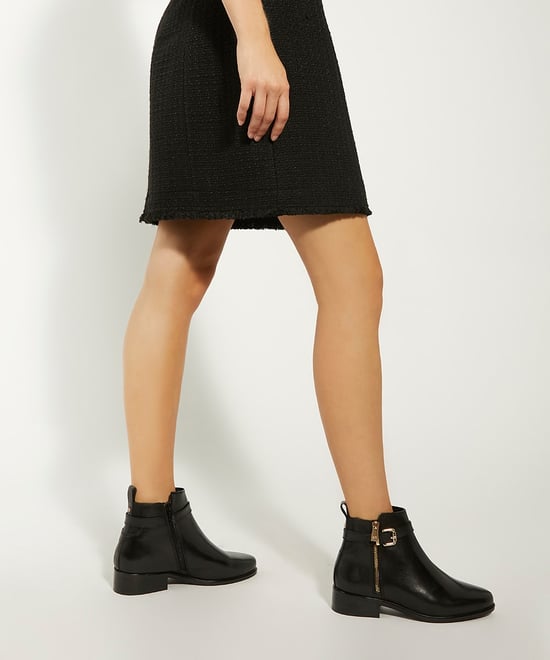 Dune Ladies Wide Fit Heeled Ankle Boots Wf Pepi