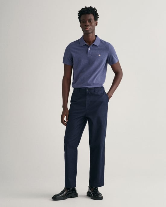 GANT Mens Slim Fit Short Sleeve Shield Logo Pique Polo - Image 4