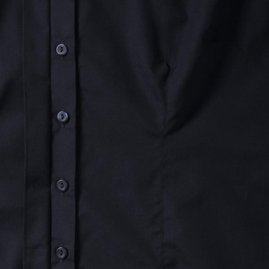 Russell Collectie Dames 3/4 Mouwen Poly-Katoen Easy Care Gevochten Poplin Shirt (Franse marine) - Image 5