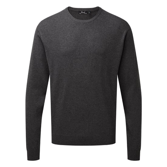 Premier Volwassenen Unisex Cotton Rich Crew Neck Sweater (Houtskool) - Image 1