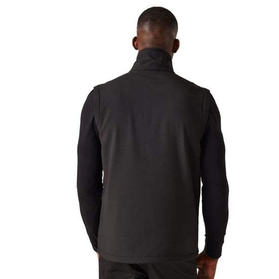 Regatta Mens Navigate Softshell 2 Layer Body Warmer (Black/Lime Green)