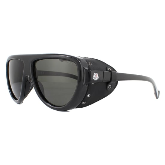 Moncler Sunglasses ML0089 01D Shiny Black Smoke Polarized - Image 2
