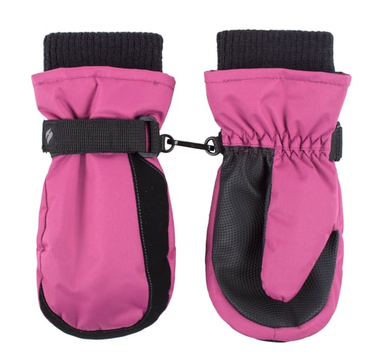 Heat Holders - Kids Thermal Fleece Lined Mittens | Boys & Girlas Warm Ski Gloves for Winter - Pink - Image 1