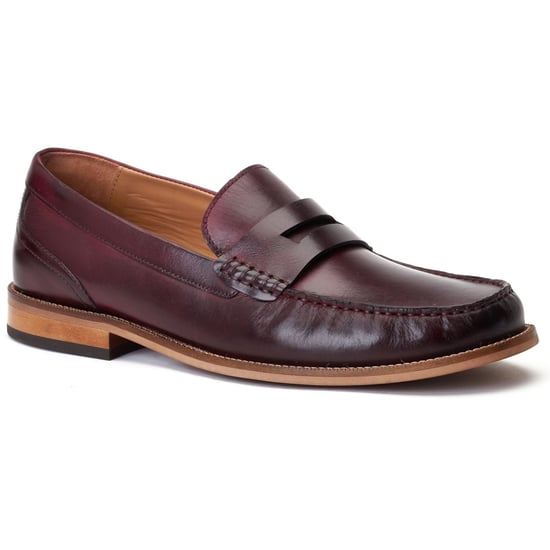 Base London Garfield Leather Men's Bordo Loafers - Image 1
