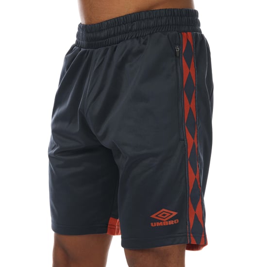 Men's Umbro Diamond Taped Tricot Shorts in Navy