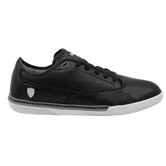 Puma Novellino Scuderia Ferrari Black Leather Lace Up Mens Trainers 304664 01
