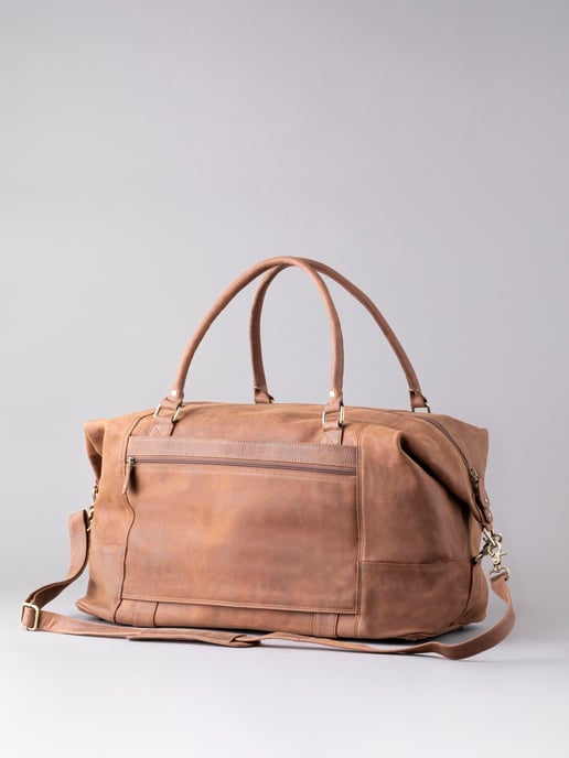 Hunter Leather Holdall in Tan