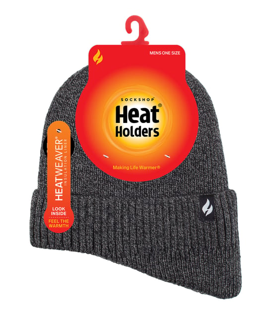 Heat Holders - Thermal Acrylic Winter Expedition Hat with Drop Neck for Men - Grey - Image 2
